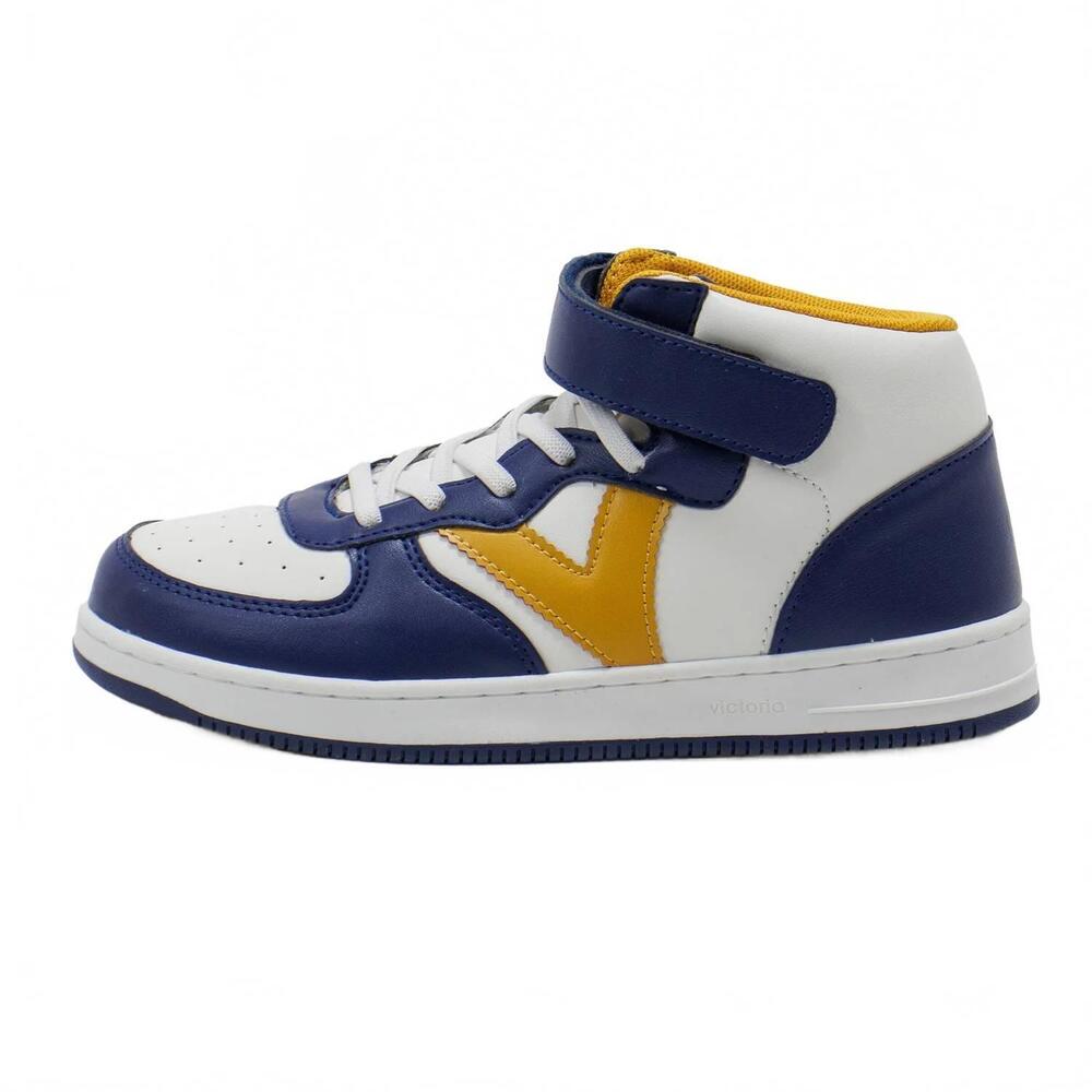 NEW VICTORIA boy's tiempo high-top sneaker in azul